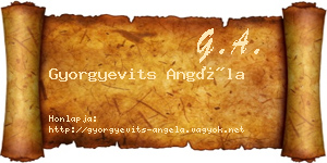 Gyorgyevits Angéla névjegykártya